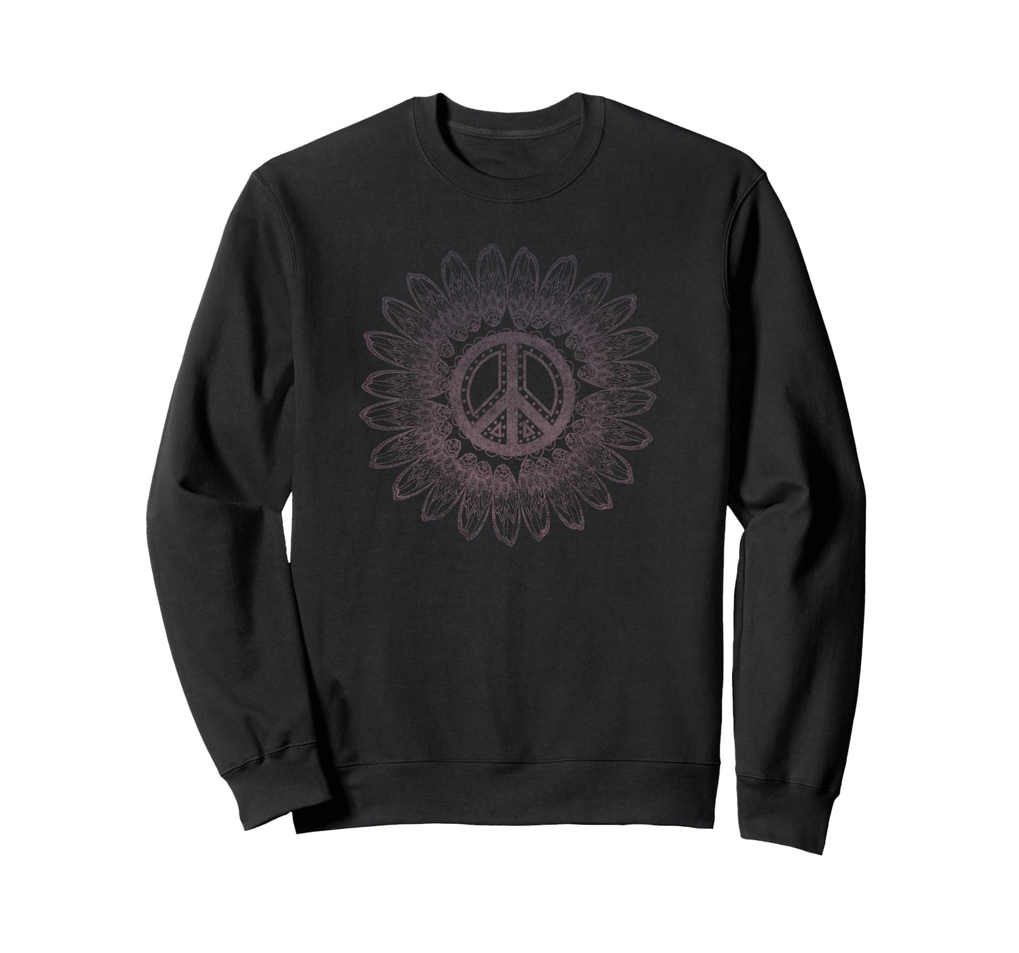 Daisy Flower Henna Art Love And Peace Sweatshirt - Unique Graphic Unisex - T-Shirt, Sweatshirt, Hoodie