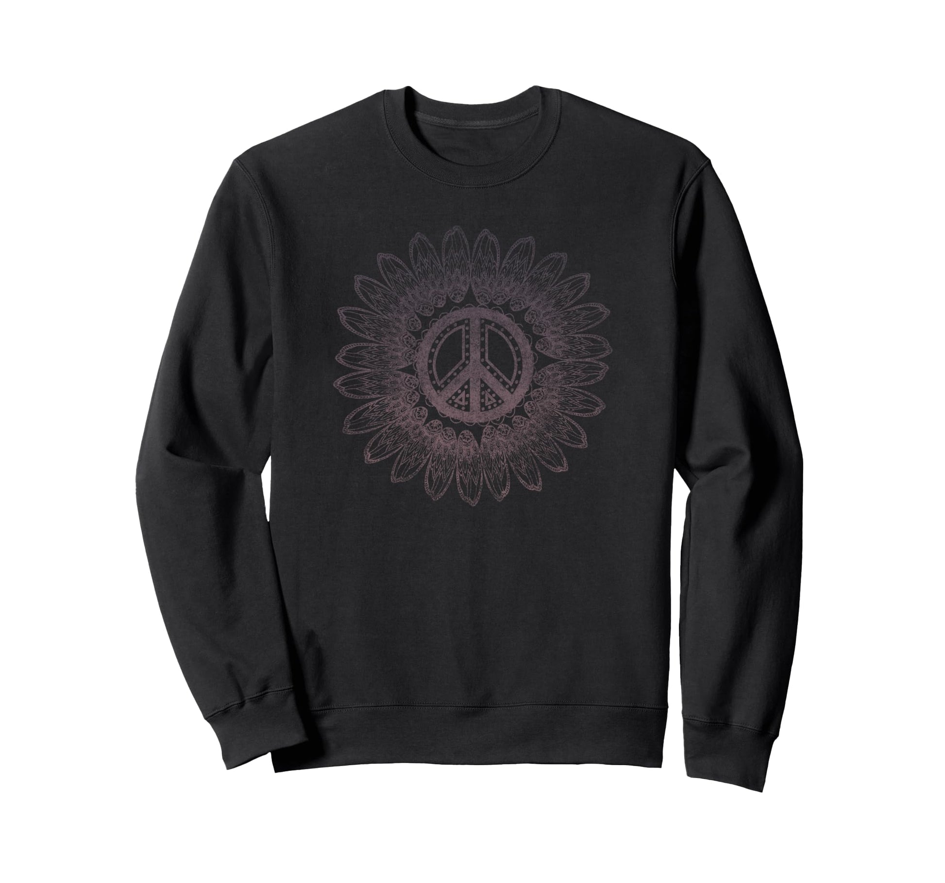 Daisy Flower Henna Art Love And Peace Sweatshirt - Unique Graphic Unisex - T-Shirt, Sweatshirt, Hoodie