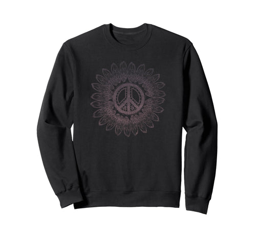 Daisy Flower Henna Art Love And Peace Sweatshirt - Unique Graphic Unisex - T-Shirt, Sweatshirt, Hoodie