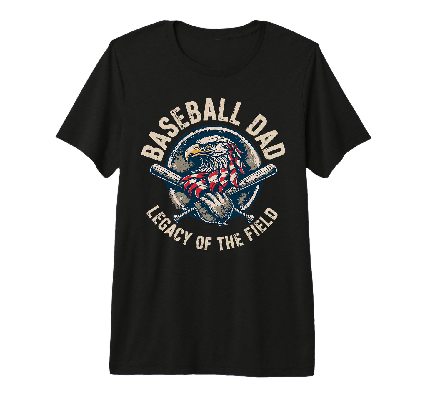 Baseball Fathers Day Baseball Dad Tri T-Shirt - Minimalist Print Men Women - T-Shirt, Sweatshirt, Hoodie