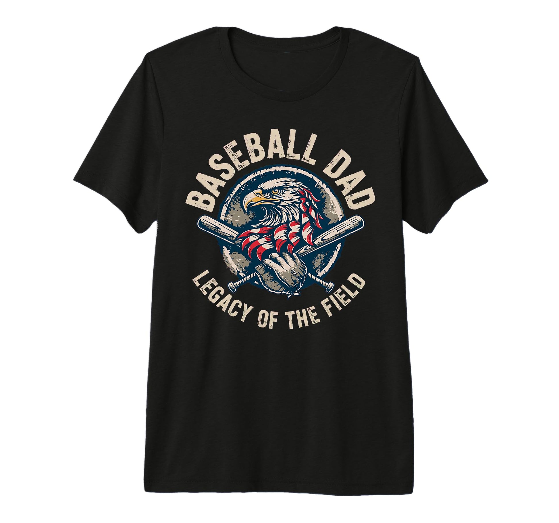 Baseball Fathers Day Baseball Dad Tri T-Shirt - Minimalist Print Men Women - T-Shirt, Sweatshirt, Hoodie