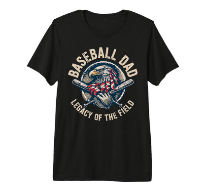 Baseball Fathers Day Baseball Dad Tri T-Shirt - Minimalist Print Men Women - T-Shirt, Sweatshirt, Hoodie