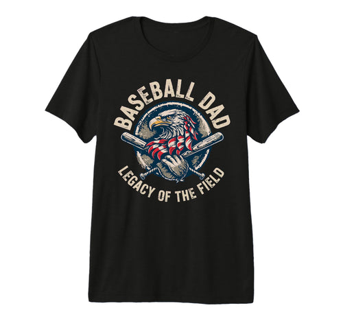 Baseball Fathers Day Baseball Dad Tri T-Shirt - Minimalist Print Men Women - T-Shirt, Sweatshirt, Hoodie