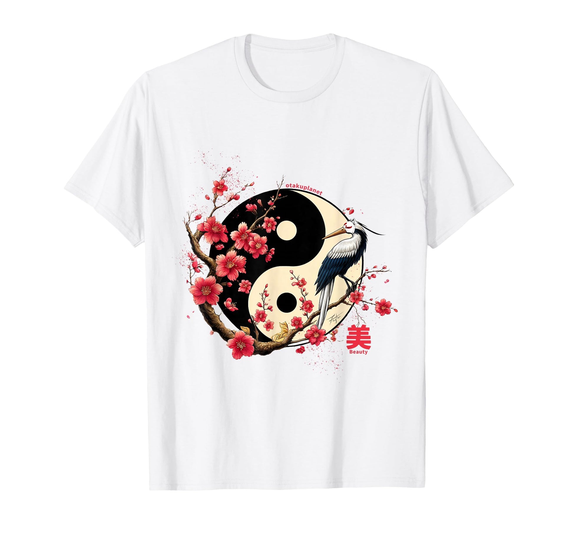 Sakura Tree Yin Yang Vibe Vaporwave T-Shirt - Minimalist Print Men Women - T-Shirt, Sweatshirt, Hoodie