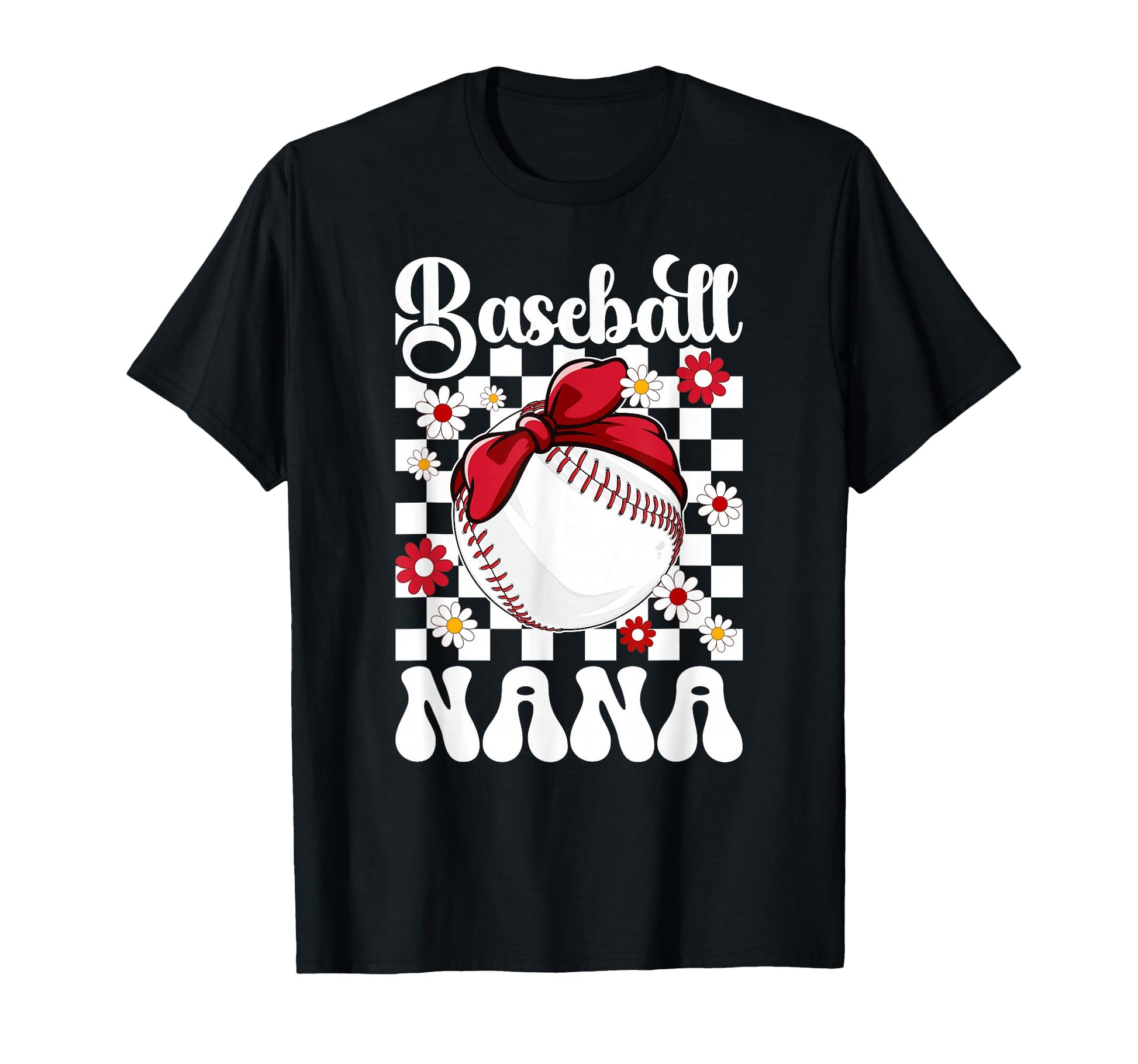 Baseball Nana Groovy Nana Baseball T-Shirt - Trendy Graphic for Adults - T-Shirt, Sweatshirt, Hoodie