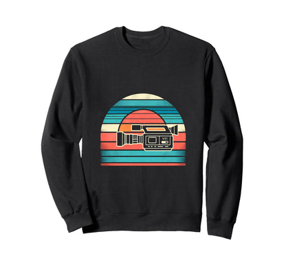 Video Camera Sunset Sweatshirt - Custom Art Print for Adults - T-Shirt, Sweatshirt, Hoodie