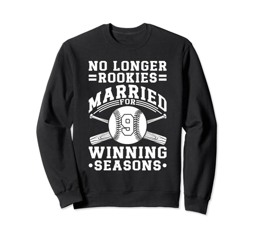 9Th Wedding Anniversary Baseball Sweatshirt - Trendy Graphic for Adults - T-Shirt, Sweatshirt, Hoodie