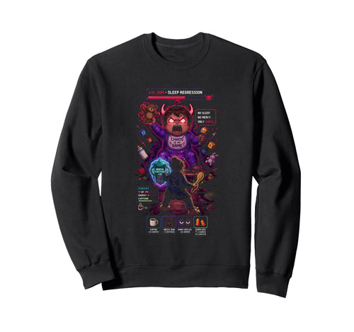 Gamer Parent Sleep Deprivation Sweatshirt - Custom Art Print for Adults - T-Shirt, Sweatshirt, Hoodie