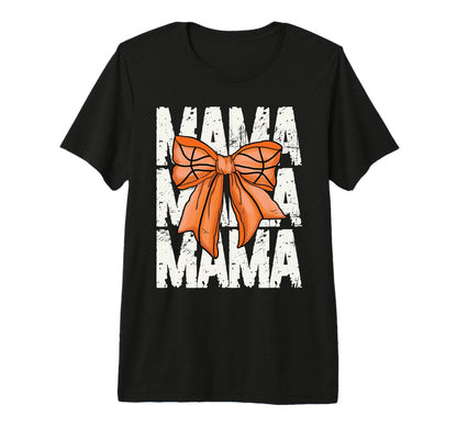 Basketball Mama Coquette Bow Sports Mom T-Shirt - Aesthetic Graphic Unisex - T-Shirt, Sweatshirt, Hoodie