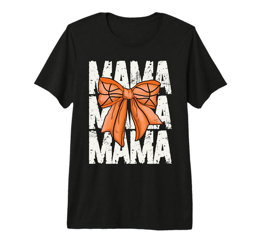 Basketball Mama Coquette Bow Sports Mom T-Shirt - Aesthetic Graphic Unisex - T-Shirt, Sweatshirt, Hoodie