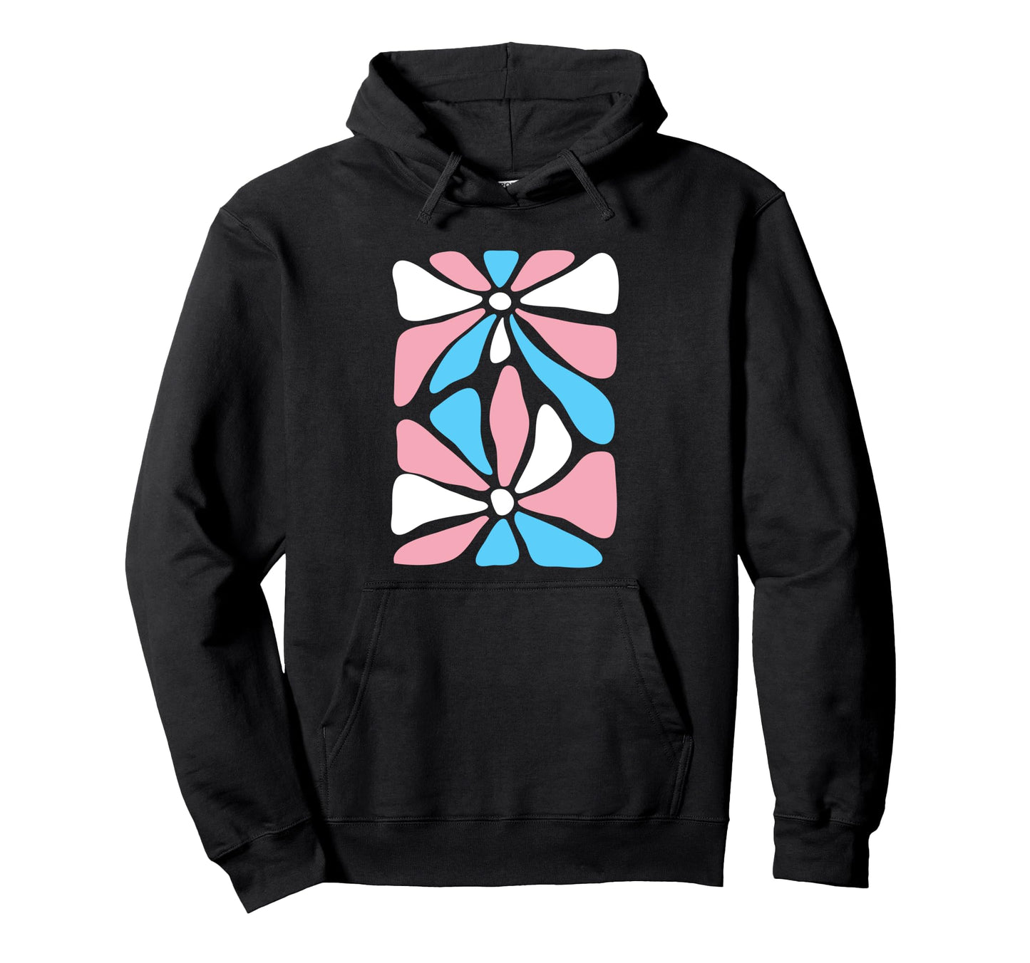 Trans Pride Flower Lgbtq Support Hoodie - Aesthetic Graphic Men Women - T-Shirt, Sweatshirt, Hoodie