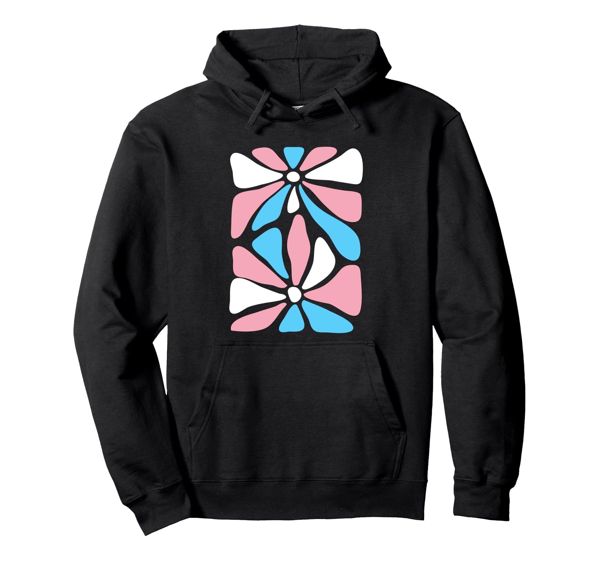 Trans Pride Flower Lgbtq Support Hoodie - Aesthetic Graphic Men Women - T-Shirt, Sweatshirt, Hoodie