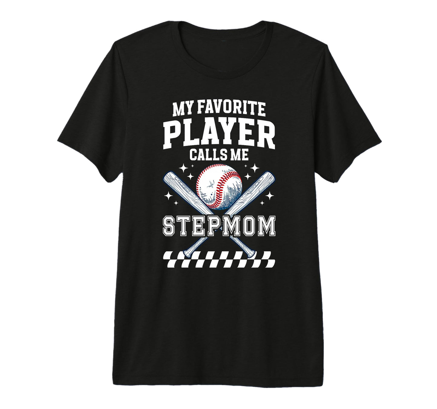 Proud Baseball Stepmom Baseball Player T-Shirt - Trendy Graphic for Adults - T-Shirt, Sweatshirt, Hoodie