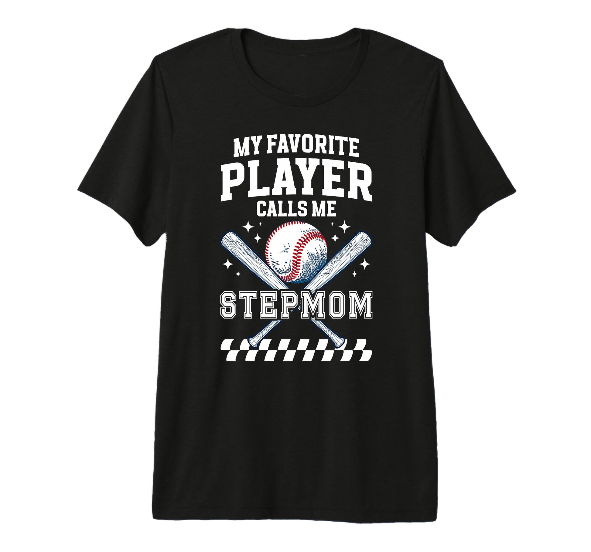 Proud Baseball Stepmom Baseball Player T-Shirt - Trendy Graphic for Adults - T-Shirt, Sweatshirt, Hoodie