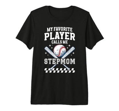 Proud Baseball Stepmom Baseball Player T-Shirt - Trendy Graphic for Adults - T-Shirt, Sweatshirt, Hoodie