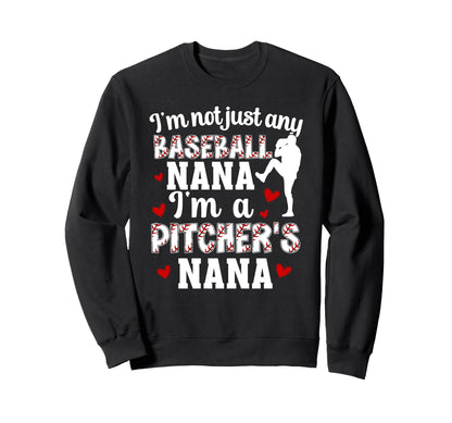 Im Baseball Pitcher Nana Baseball Sweatshirt - Graphic Print Men Women - T-Shirt, Sweatshirt, Hoodie