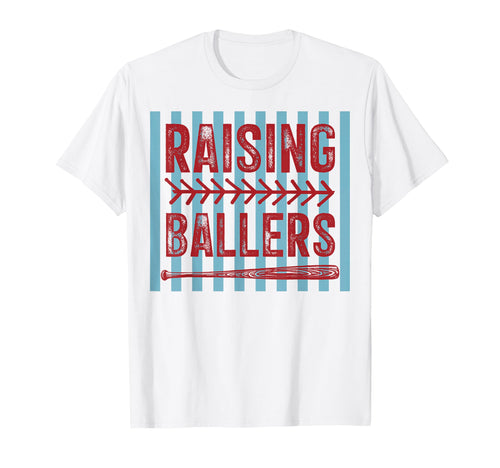 Baseball Mom Raising Ballers Preppy T-Shirt - Streetwear Style Men Women - T-Shirt, Sweatshirt, Hoodie