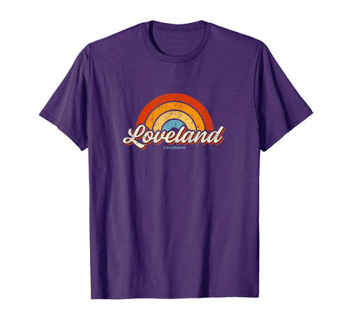 Loveland Colorado Co Rainbow 70S T-Shirt - Casual Everyday Wear Unisex - T-Shirt, Sweatshirt, Hoodie