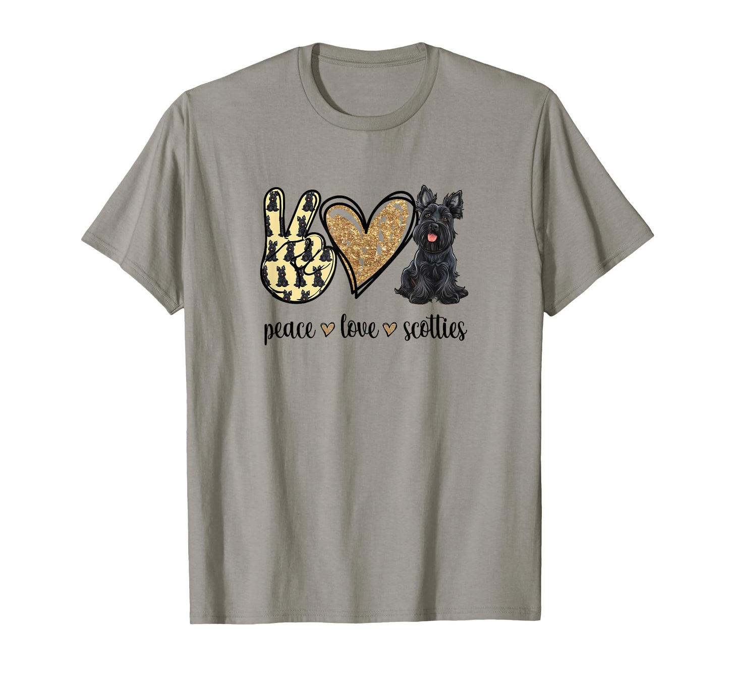 Funny Womens Peace Love Scottish T-Shirt - Unique Graphic for Adults - T-Shirt, Sweatshirt, Hoodie