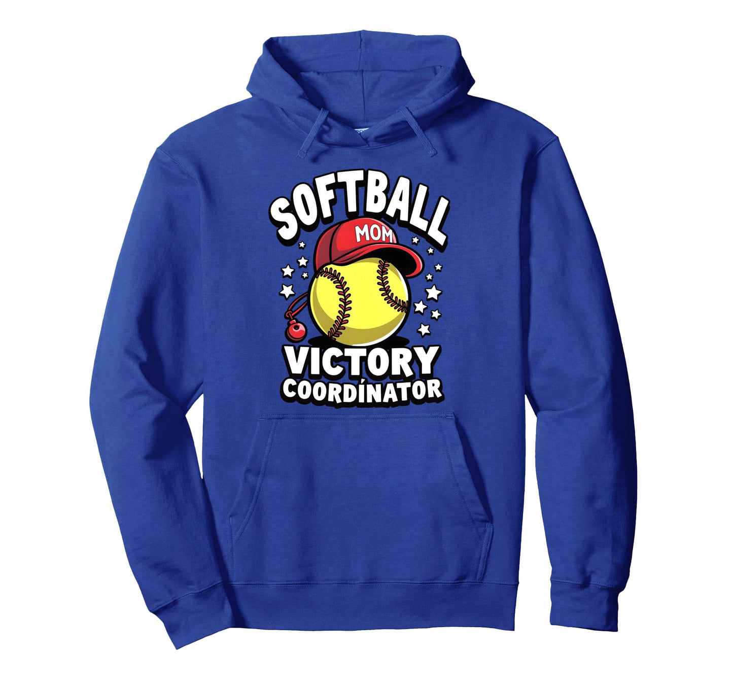 Softball Mom Victory Coordinator Hoodie - Custom Art Print for Adults - T-Shirt, Sweatshirt, Hoodie