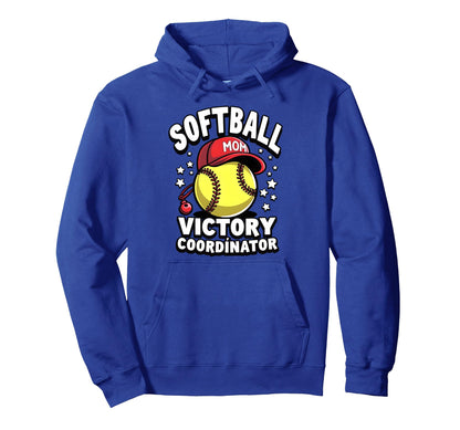 Softball Mom Victory Coordinator Hoodie - Custom Art Print for Adults - T-Shirt, Sweatshirt, Hoodie