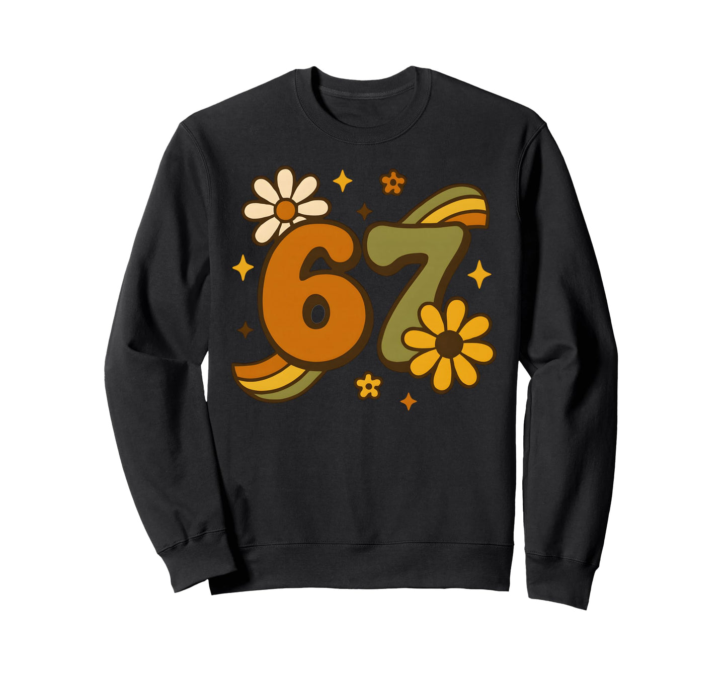 67 Meme Fall Autmn Groovy 70S Six Sweatshirt - Graphic Print for Adults - T-Shirt, Sweatshirt, Hoodie