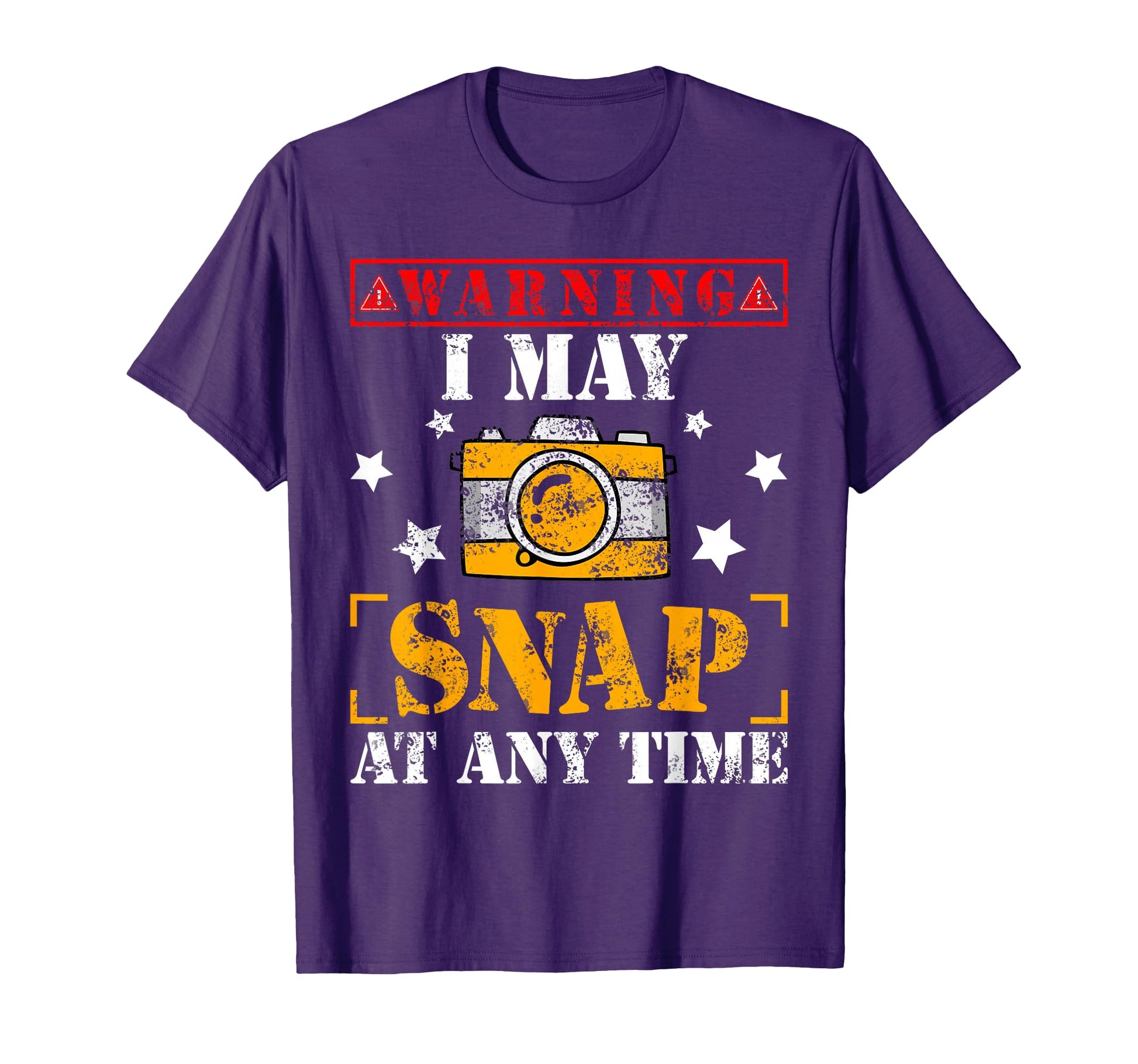 Warning Any Time I May Snap Funny T-Shirt - Graphic Print for Adults - T-Shirt, Sweatshirt, Hoodie