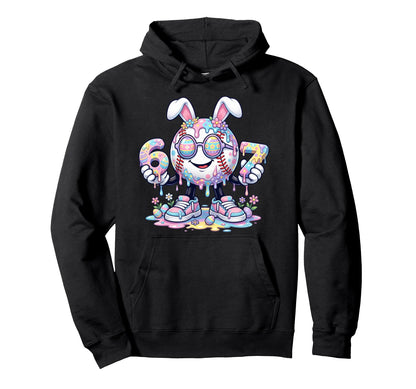 67 Easter Bunny Pastel Drip Baseball Hoodie - Aesthetic Graphic Unisex - T-Shirt, Sweatshirt, Hoodie