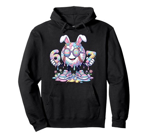 67 Easter Bunny Pastel Drip Baseball Hoodie - Aesthetic Graphic Unisex - T-Shirt, Sweatshirt, Hoodie