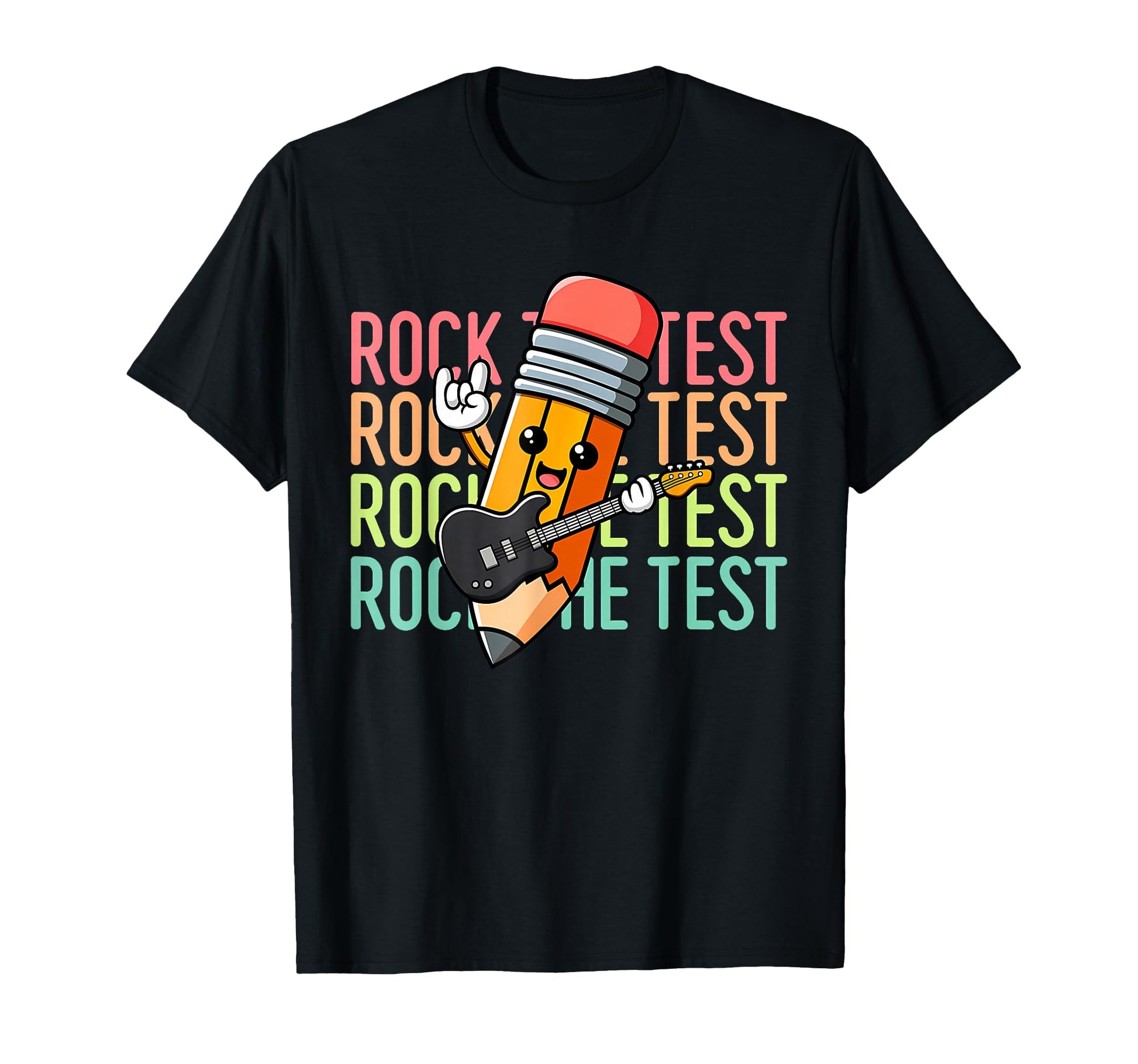 Rock Test Funny Testing Day Student T-Shirt - Novelty Apparel for Adults - T-Shirt, Sweatshirt, Hoodie