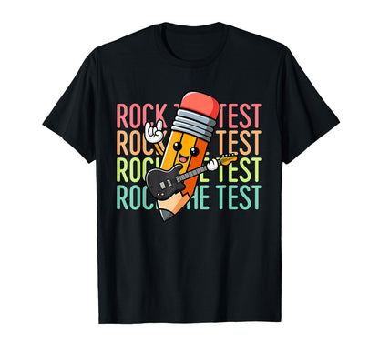 Rock Test Funny Testing Day Student T-Shirt - Novelty Apparel for Adults - T-Shirt, Sweatshirt, Hoodie
