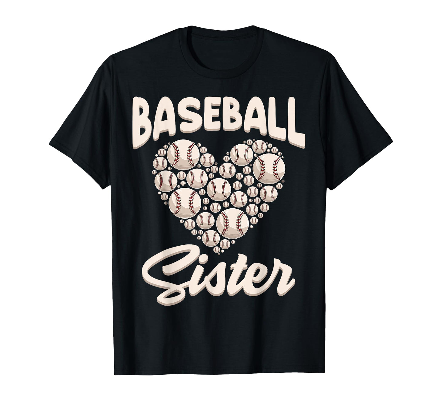 Baseball Sister Funny Birthday T-Shirt - Minimalist Print for Adults - T-Shirt, Sweatshirt, Hoodie