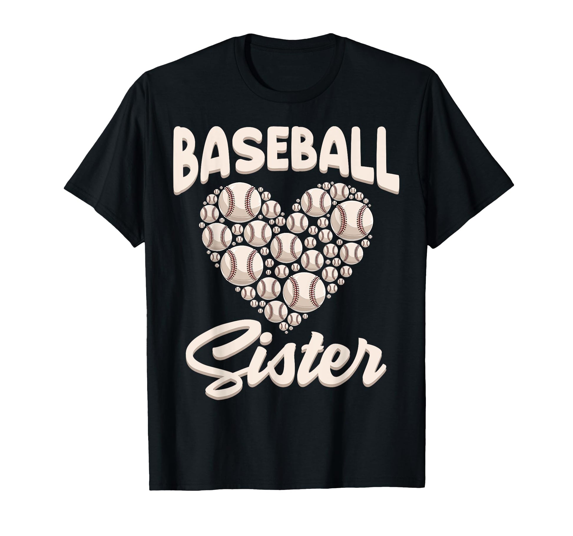 Baseball Sister Funny Birthday T-Shirt - Minimalist Print for Adults - T-Shirt, Sweatshirt, Hoodie