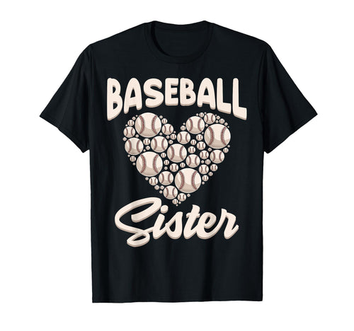 Baseball Sister Funny Birthday T-Shirt - Minimalist Print for Adults - T-Shirt, Sweatshirt, Hoodie