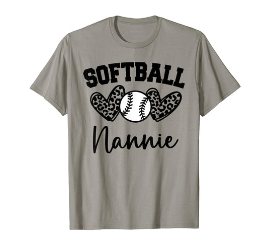 Personalized Baseball Heart Nannie T-Shirt - Aesthetic Graphic Men Women - T-Shirt, Sweatshirt, Hoodie