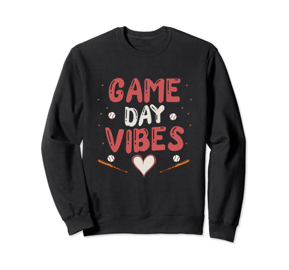 Mom Sports Love Baseball Game Day Sweatshirt - Minimalist Print Men Women - T-Shirt, Sweatshirt, Hoodie