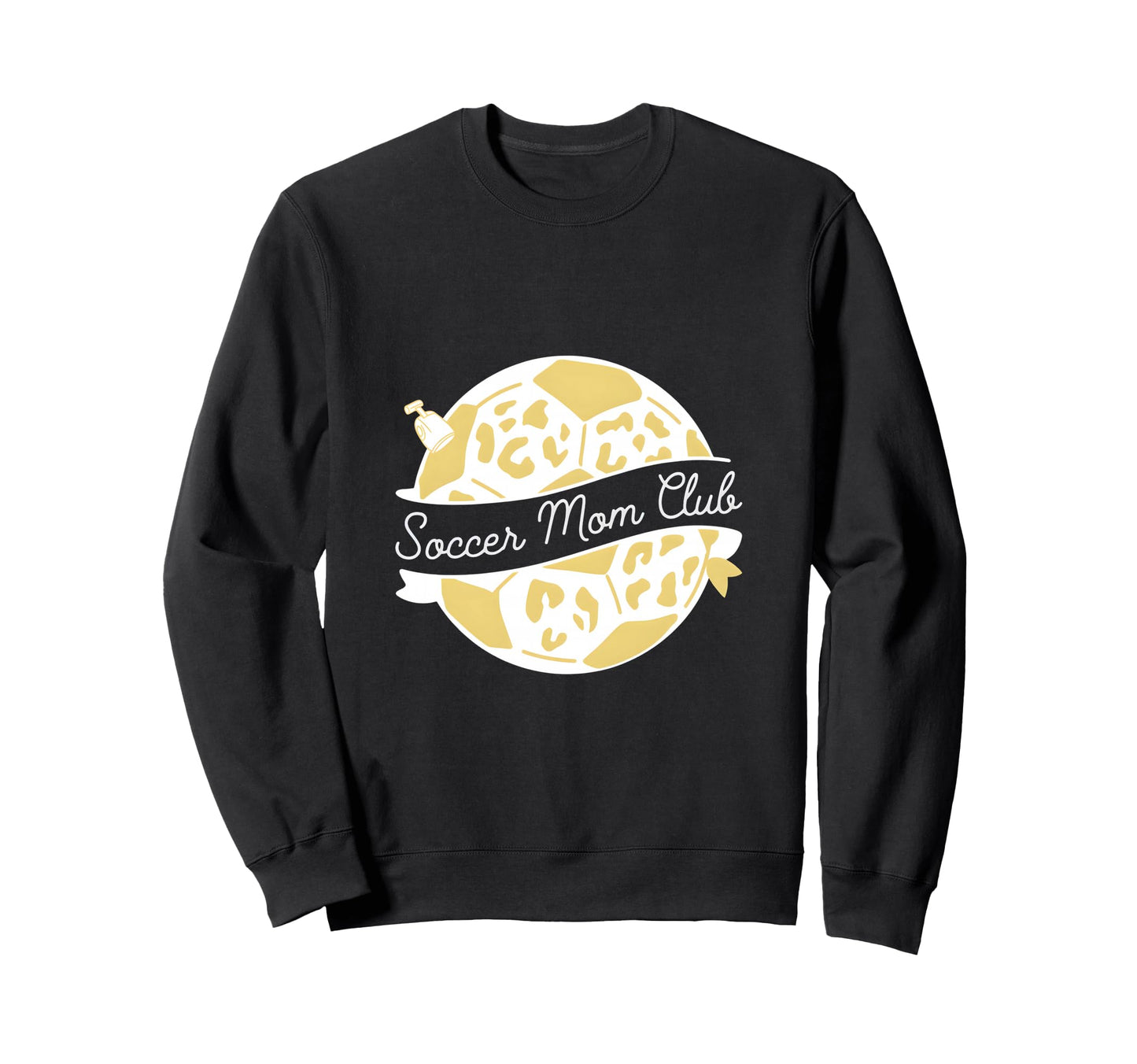 Soccer Mom Club Leopard Soccer Sweatshirt - Fun Novelty Design for Adults - T-Shirt, Sweatshirt, Hoodie