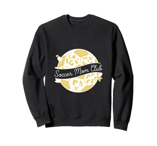 Soccer Mom Club Leopard Soccer Sweatshirt - Fun Novelty Design for Adults - T-Shirt, Sweatshirt, Hoodie