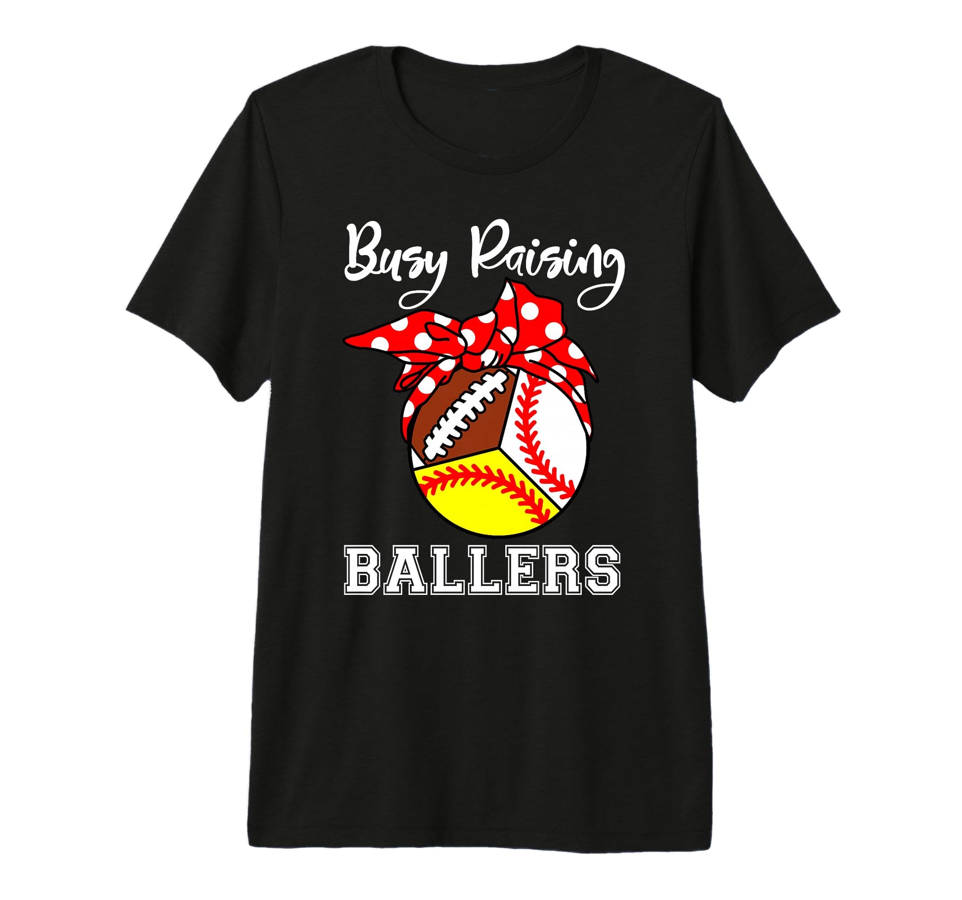 Busy Raising Ballers Funny Mom T-Shirt - Aesthetic Graphic for Adults - T-Shirt, Sweatshirt, Hoodie