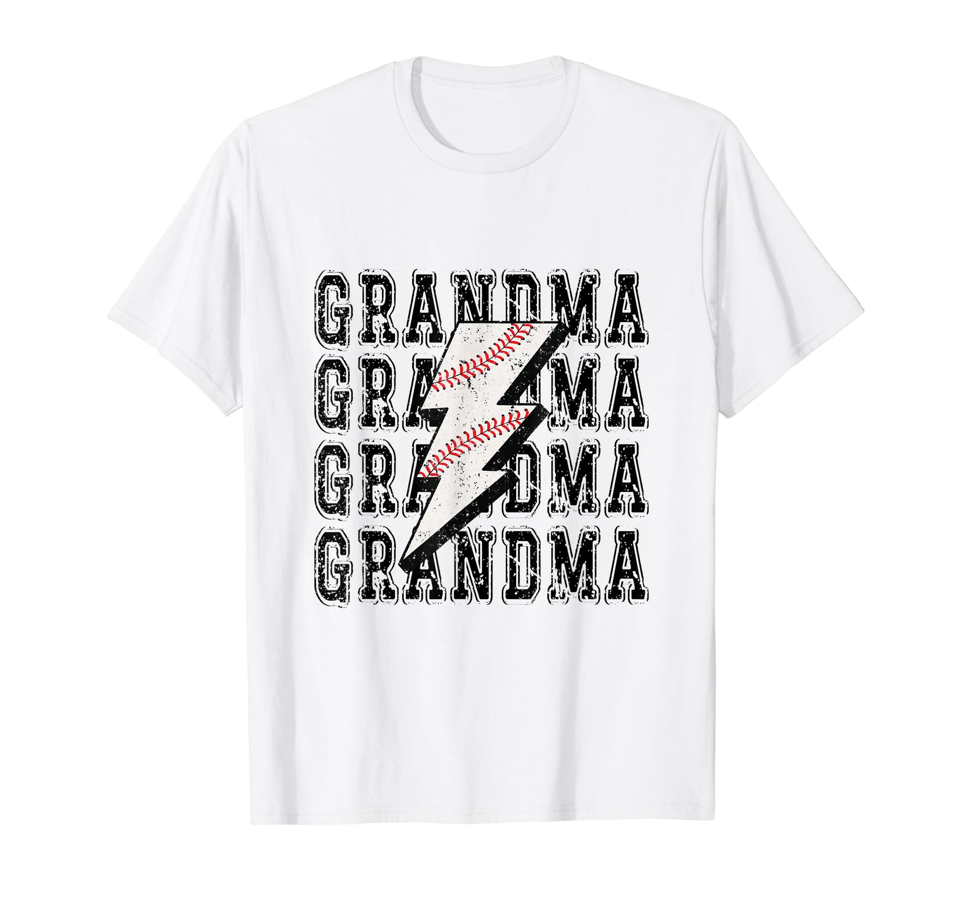 Baseball Grandma Lightning Bolt T-Shirt - Minimalist Print for Adults - T-Shirt, Sweatshirt, Hoodie