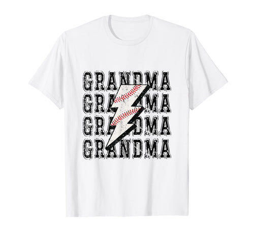 Baseball Grandma Lightning Bolt T-Shirt - Minimalist Print for Adults - T-Shirt, Sweatshirt, Hoodie