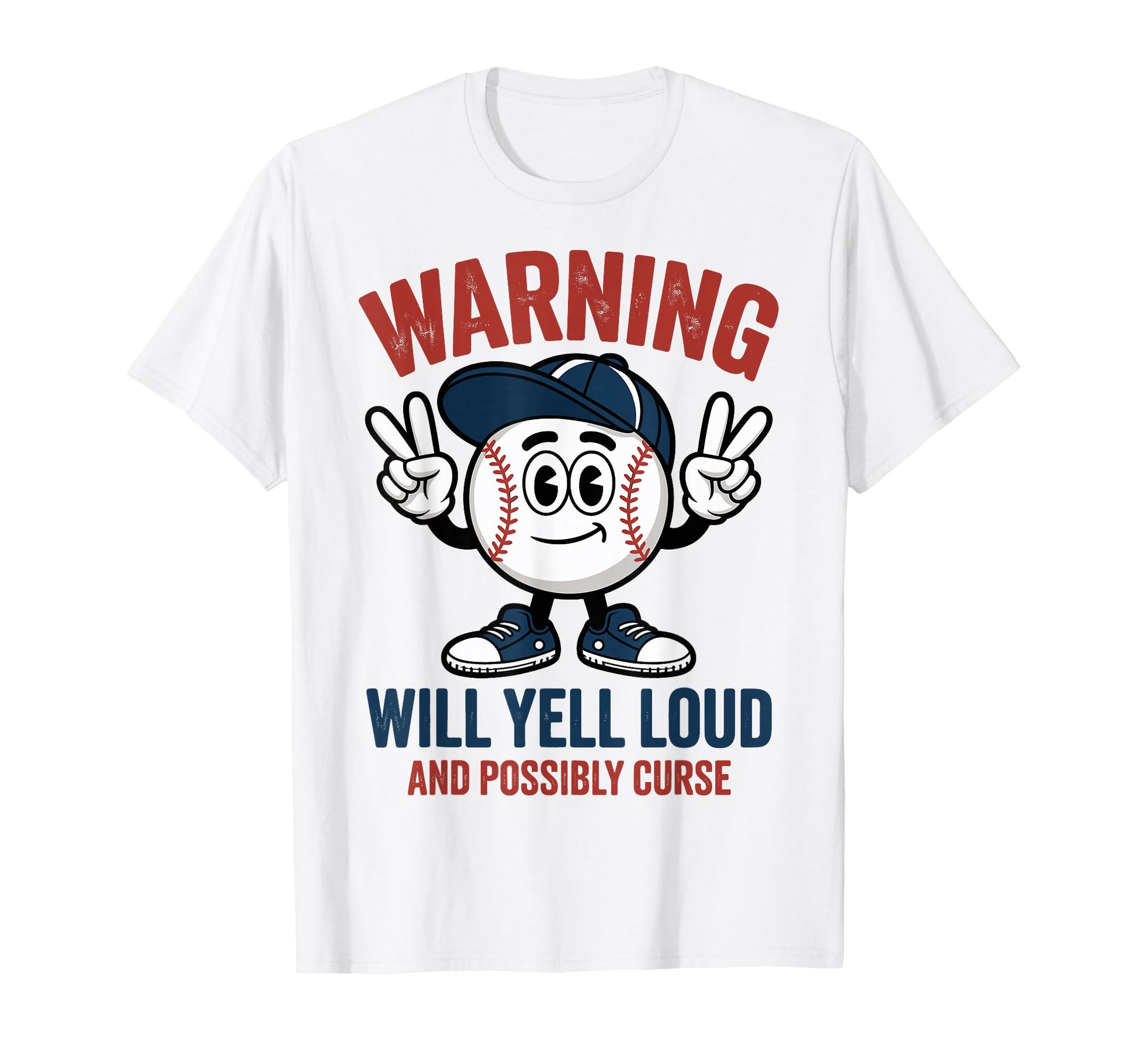 Baseball Warning Will Yell Loud T-Shirt - Casual Everyday Wear for Adults - T-Shirt, Sweatshirt, Hoodie