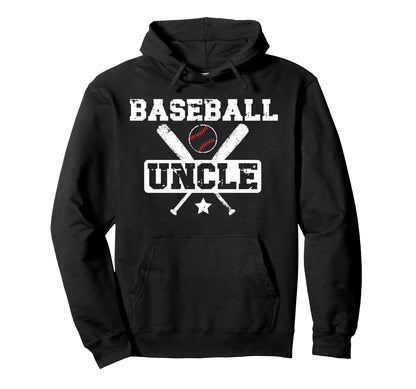 Baseball Uncle Proud Baseball Player Hoodie - Trendy Graphic for Adults - T-Shirt, Sweatshirt, Hoodie