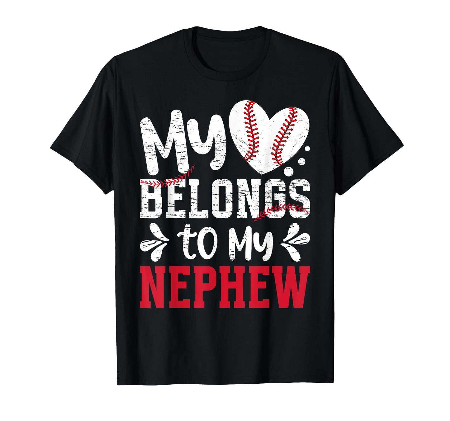 My Heart Baseball Aunt Baseball Player T-Shirt - Unique Graphic for Adults - T-Shirt, Sweatshirt, Hoodie