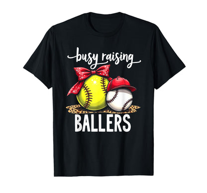 Sassy Busy Raising Ballers Baseball T-Shirt - Aesthetic Graphic Unisex - T-Shirt, Sweatshirt, Hoodie