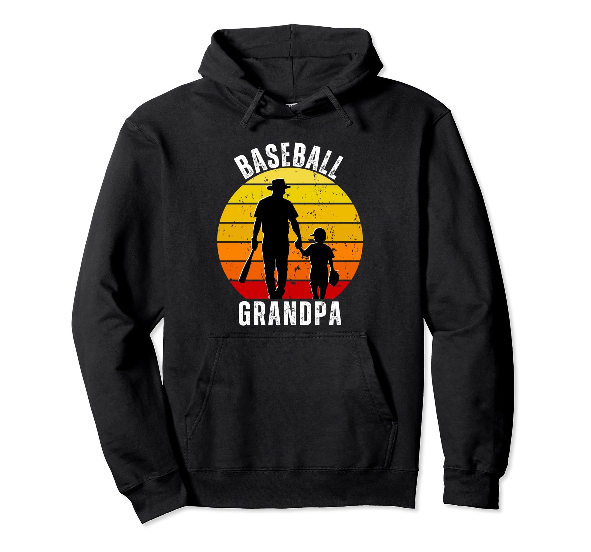 Baseball Grandpa Sunset Holding Hoodie - Casual Everyday Wear Unisex - T-Shirt, Sweatshirt, Hoodie
