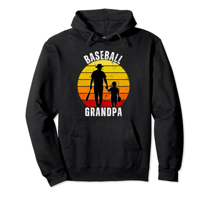 Baseball Grandpa Sunset Holding Hoodie - Casual Everyday Wear Unisex - T-Shirt, Sweatshirt, Hoodie