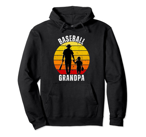 Baseball Grandpa Sunset Holding Hoodie - Casual Everyday Wear Unisex - T-Shirt, Sweatshirt, Hoodie