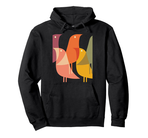 Bird Art Deco 60S Minimal Hippy Hoodie - Custom Art Print Unisex - T-Shirt, Sweatshirt, Hoodie