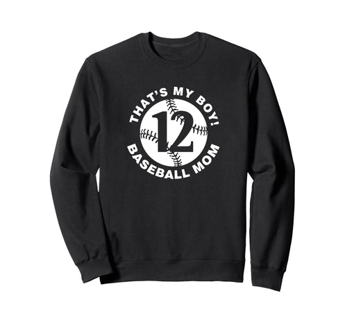 Thats My Baseball Mom 12 Favorite Sweatshirt - Minimalist Print for Adults - T-Shirt, Sweatshirt, Hoodie